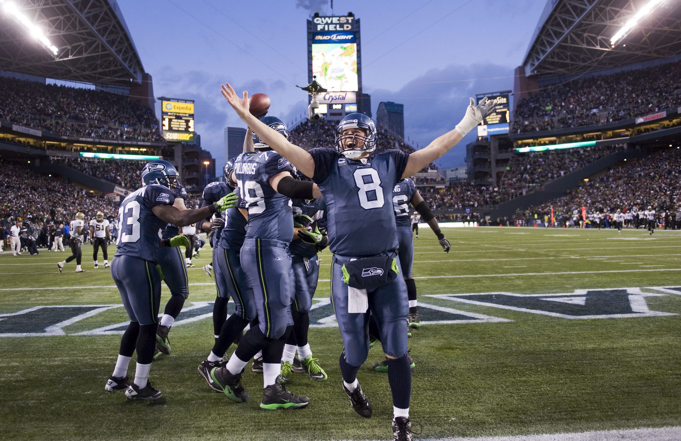 Seattle Seahawks - Russell Wilson moves past Matt Hasselbeck on